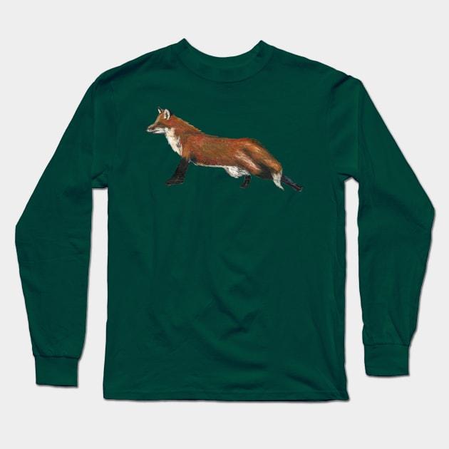 Stretching Fox Long Sleeve T-Shirt by FrejaFly